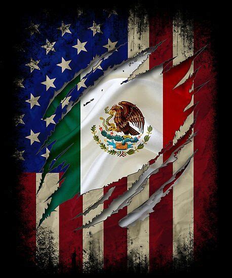 We hope you enjoy our growing collection of hd images to use as a background or home screen for your. Proud Mexican American - American Flag with the Mexican Flag inside show Mexican roots Poster by ...