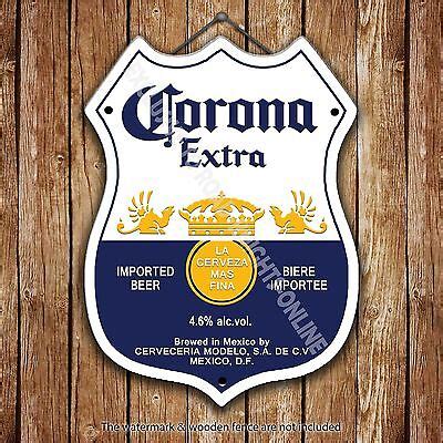 Corona Extra Lager Beer Advertising Bar Old Pub Pump Badge Shield Steel