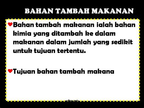 Check spelling or type a new query. cikgu zai.kimia: BAHAN TAMBAH DALAM MAKANAN