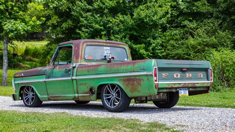 Rusty And Reliable Vintage Patinad Chevrolet C10 And Ford F100