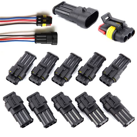 102030 Kit 12v Waterproof Cable Wire Connector Plug Sealed For
