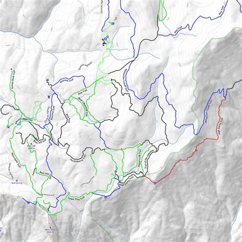 Sequoia National Forest Trail Steepness Map Map By Orbital View Inc