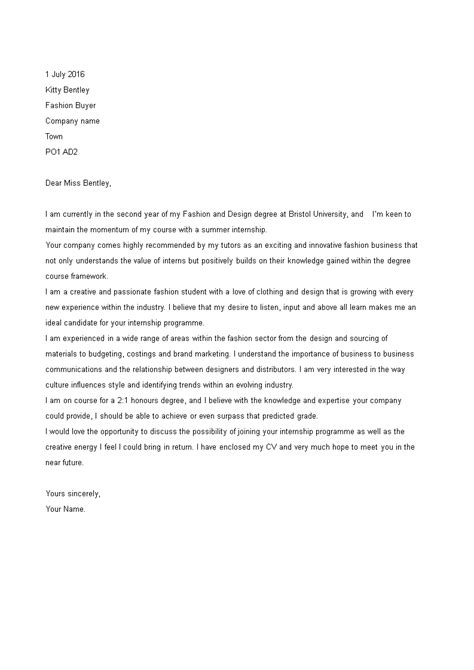 John smith vice president of best company please consider my letter and my resume for employment as a fashion designer in your company. Fashion Intern Cover Letter | Templates at ...