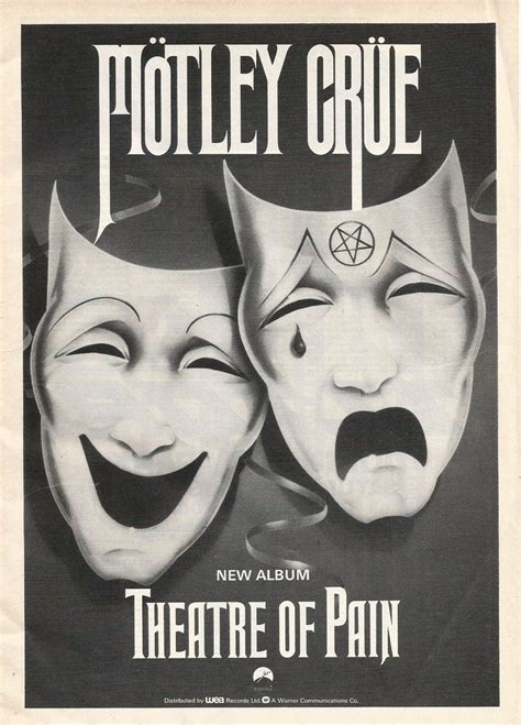 Motley Crue Theatre Of Pain July 1985 Rock Poster Art Rock Band