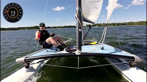 Manufacturing surfboards, sailboats, kayaks and sups for fun on the water since 1950. Sailing Hobie 14 Catamaran - 2016-07-02 - YouTube