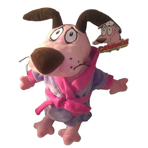 Courage The Cowardly Dog Dressed With A Bath Robe Soft Toy Plush 12