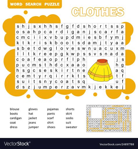 Educational Game For Kids Word Search Puzzle Vector Image