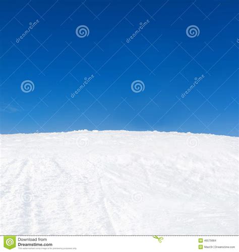 Winter Mountains Snow Slope And Blue Sky Stock Photo Image Of Alpine