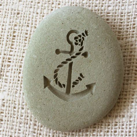 Anchor Home Decor Paperweight Engraved Stone By Sj Engraving