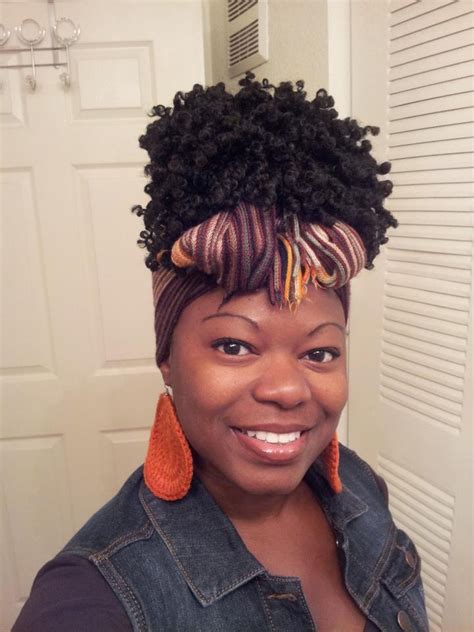 Afro kinky curly bangs hair clip natural black synthetic curly bangs for black women high puffs and updos hair, gift free wrap head scarf for women daily use (1b culry bangs & 1 orange scarf) 3.9 out of 5 stars. .natural hair updo w/scarf