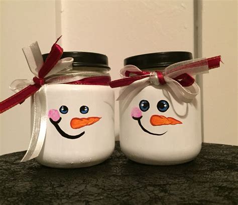 Snowman Baby Food Jars Baby Jar Crafts Christmas Jars