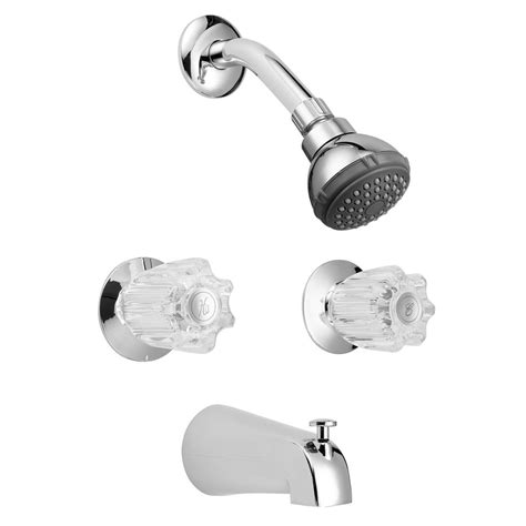 Ldr 013 8700cp Chrome 2 Handle Tub And Shower Faucet Set