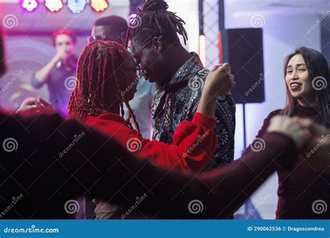 Couple In Love Dancing In Club Stock Photo Image Of Girlfriend