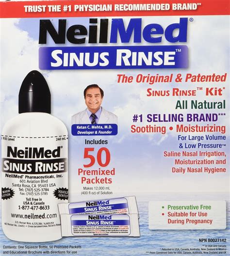neilmed sinus rinse complete kit 50 count amazon ca health and personal care