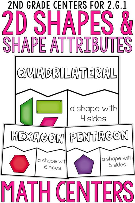 2d Shapes And Shape Attributes Geometry Math Centers 2g1 Geometry