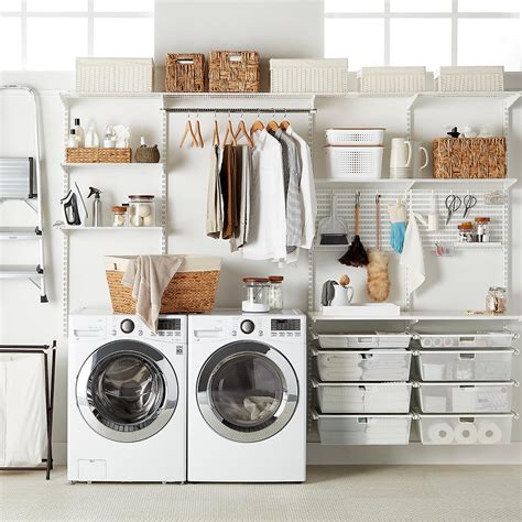 Also, everything has a place to be put away. Elfa Laundry Solution White - Wurth Organizing