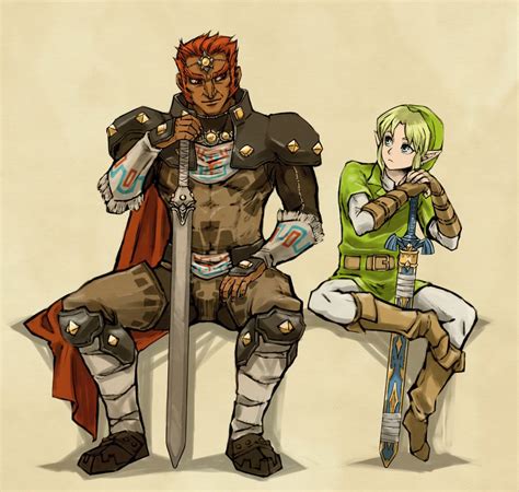 Ganondorf And Adult Link The Legend Of Zelda Ocarina Of Time Fan Art