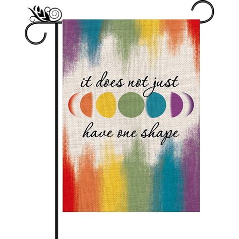 rainbow garden flag it does not just have one shape double sided lgbt lesbian gay transgender