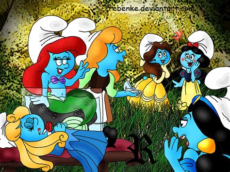 Princesses Smurfs By Rebenke On Deviantart