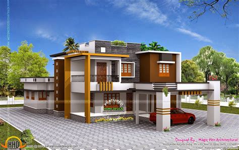 Awesome Modern Flat Roof House Plans 27 Pictures House Plans