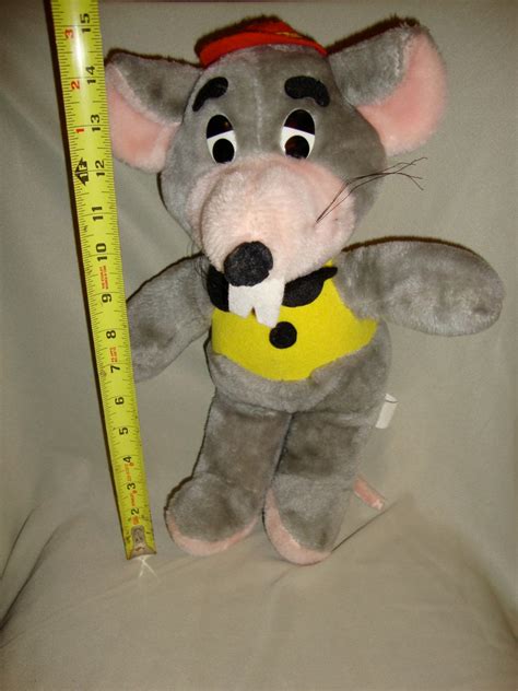 Vintage Chuck E Cheese Rat Mouse Plush Toy Stuffed Animal