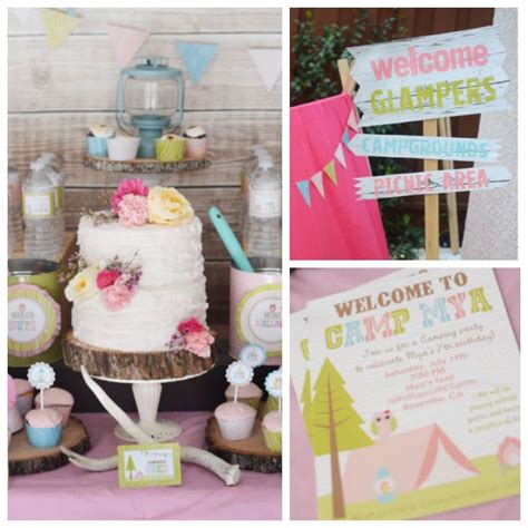 Glamping Themed Birthday Party Via Kara S Party Ideas Tutorials Cake