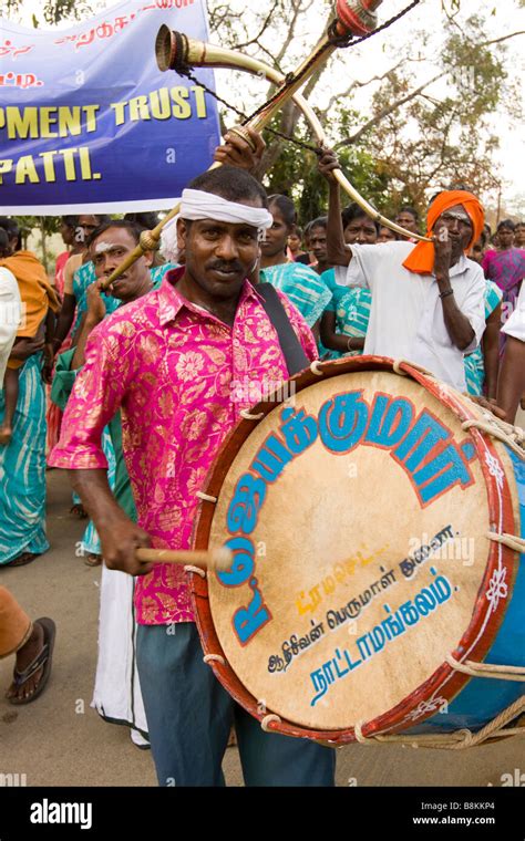 India Tamil Nadu Madurai Tidiyan Village Pongal Celebrations Welcome