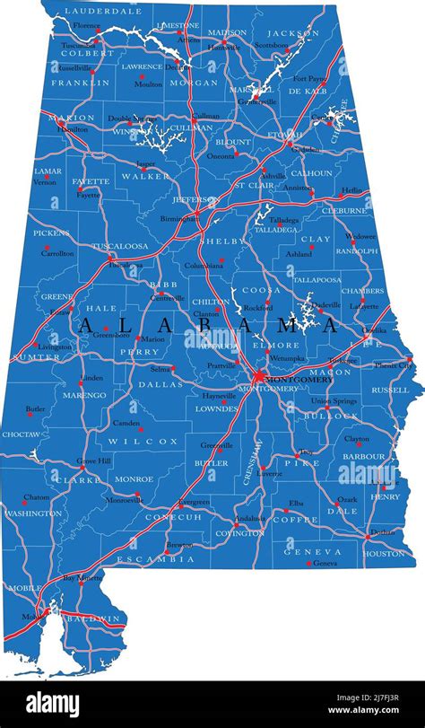 Detailed Map Of Alabama