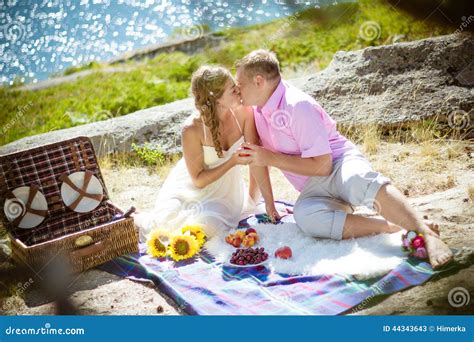 romantic picnic stock image image of nature couple 44343643