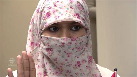 Woman Who Challenged Niqab Ban Takes Canadian Citizenship Oath Youtube