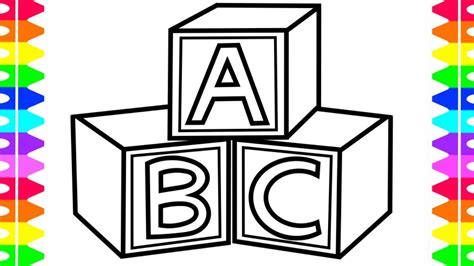 How To Draw Abc Toys For Baby Coloring Pages And Drawing For Kids Youtube