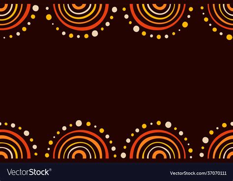 Australian Aboriginal Seamless Horizontal Border Vector Image
