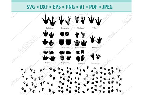 Animal Tracks Svg Animal Paws Svgtracks Svg Dxf Png Eps 412855