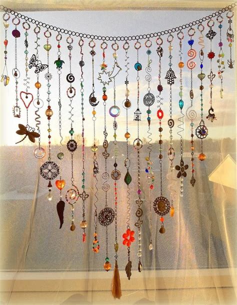 Crystal Suncatcher Boho Beaded Curtain Window Valance Etsy Artofit