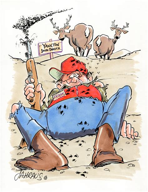 Deer Hunter Cartoon Funny Gift For Deer Hunter