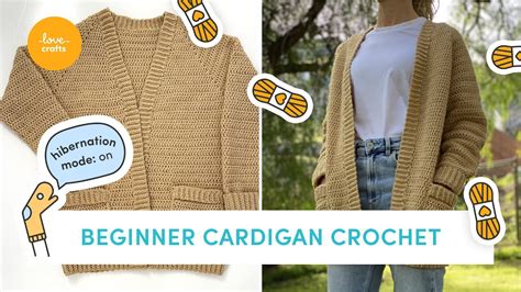 Simple Crochet Cardigan Tutorial FREE Pattern SUPER BEGINNER