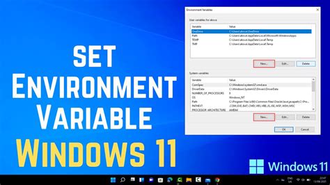 How To Set Environment Variables In Windows 11 YouTube