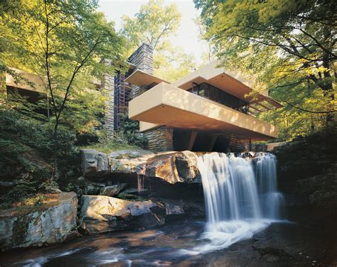 Frank Lloyd Wright House~ Fallingwater Waterfall House Falling Water