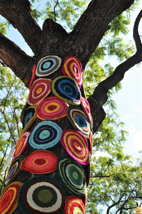Free Images Plant Flower Colorful Homemade Wool Totem Pole Street Art Sculpture