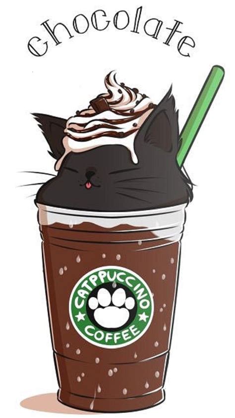 Chocolate catpuccino - Tap to see more #animals #art wallpapers - @mobile9 #cute #cuteanimals ...