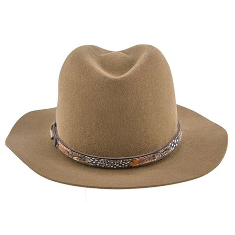 Mens Stetson Jackson Crushable Wool Fedora Hat Brown Fashionable Hats