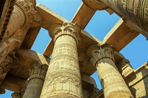 Ancient Pillars With Hieroglyphics In Egypt Photograph By Mikhail