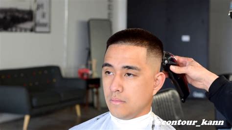 Buzz cuts include the crew cut, butch cut, high and tight, flat top, and ivy league haircut. ASAIN HAIR bald fade - YouTube