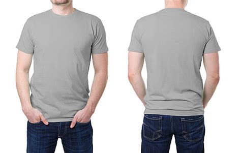 Gray T Shirt Front And Back