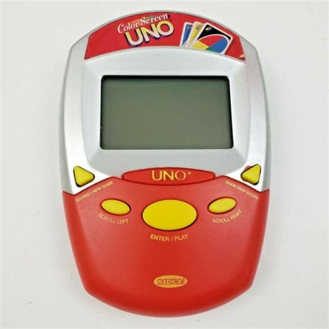 Radica Color Screen Uno Handheld Electronic Travel Game 2007 Classic