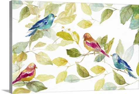 Birds In A Tree Wall Art Canvas Prints Framed Prints Wall Peels