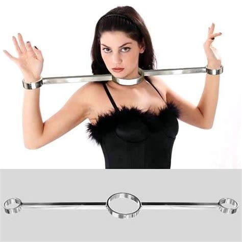 Bdsm Unisex Luxury Stainless Steel Heavy Duty Neck Wrist Spreader