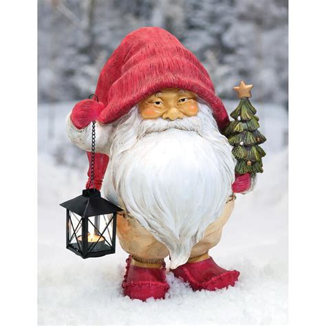 Design Toscano Lighting Santas Path Whitey The Holiday Gnome Statue