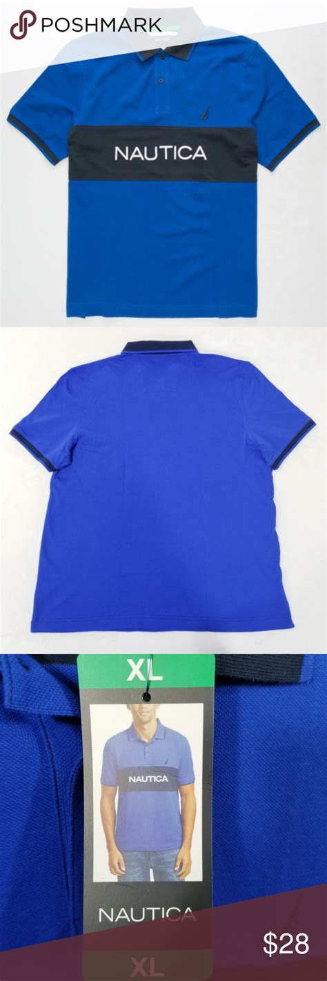 Nautica Name Block Polo Shirt Size Xl Nwt Shirt Size Polo Shirt