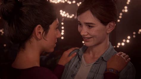 The Last Of Us Part Ii Ellie And Dinas First Kiss Scene Youtube